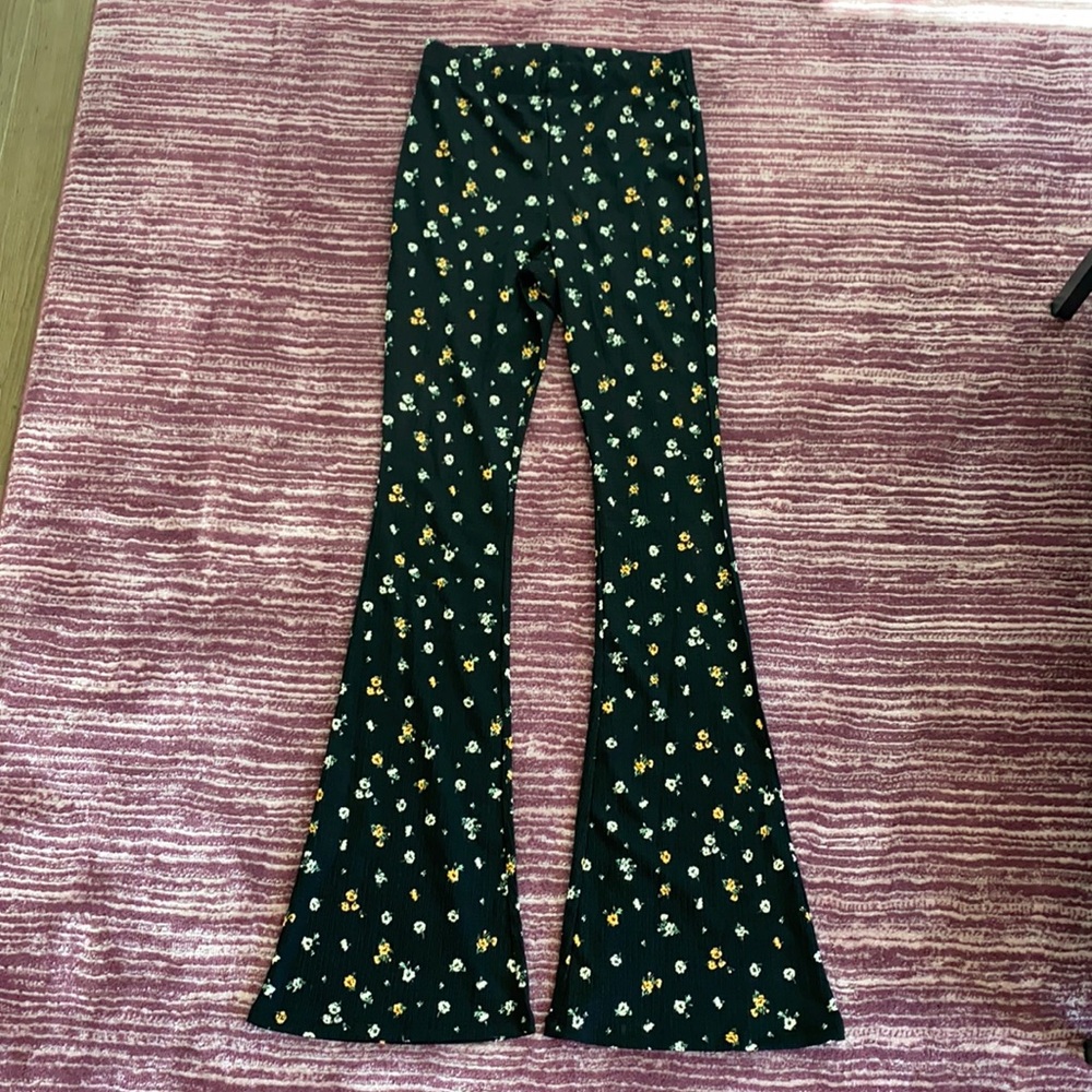 Topshop floral flare pants